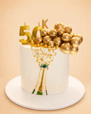 Luxury Gold Celebration Customized Cake