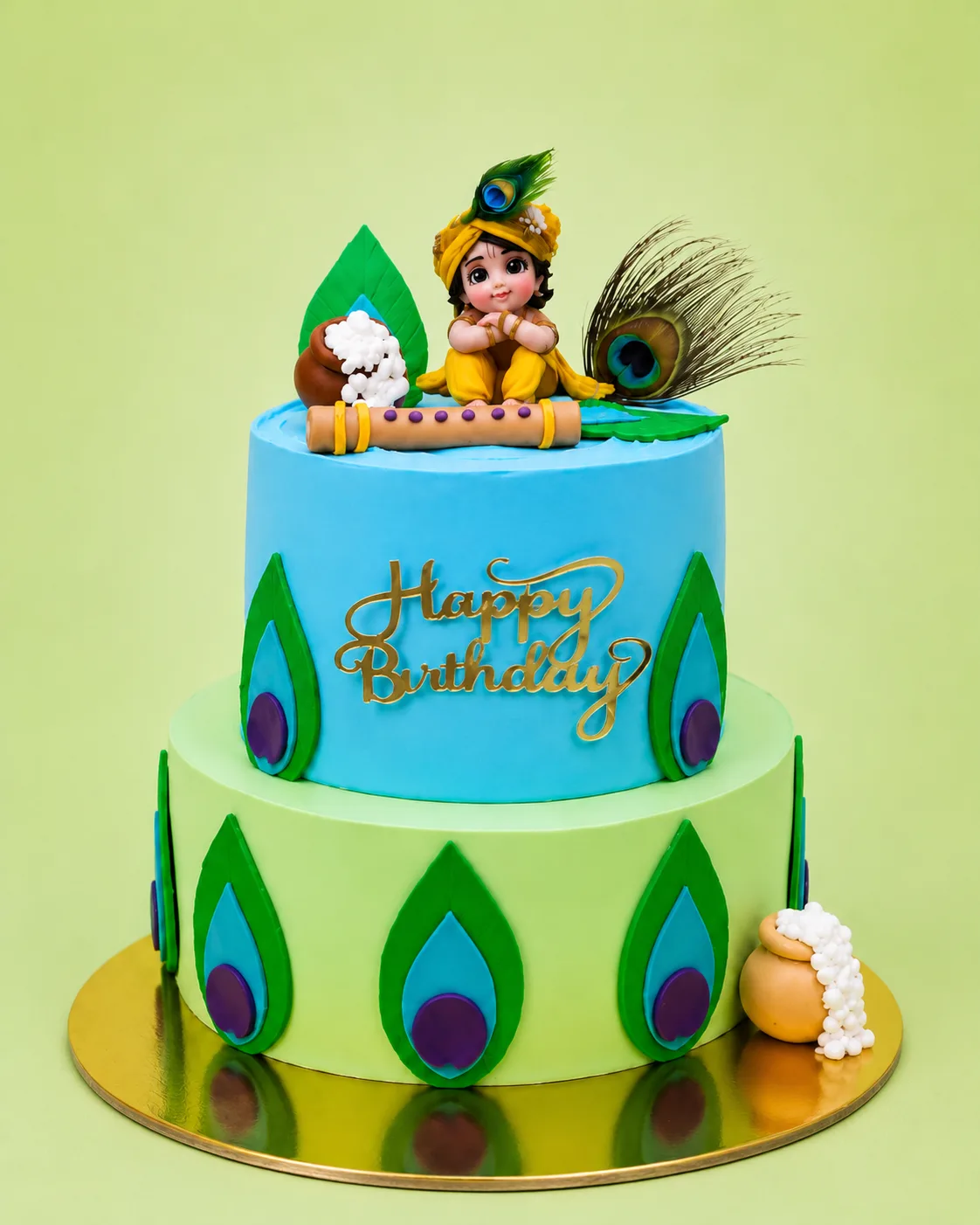 Little Krishna Theme Birthday Cake