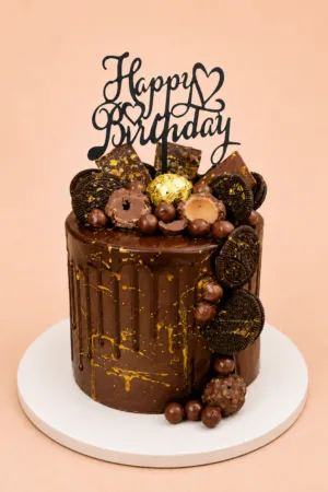 Ultimate Chocolate Drip Birthday Cake