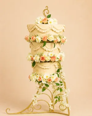 Customized Luxury Floral Wedding Cake