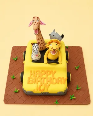 Customized Jungle Safari Jeep Birthday Cake