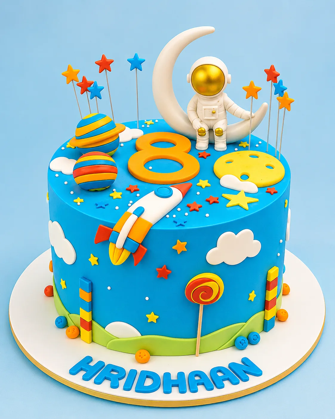 Space Adventure Astronaut Birthday Cake